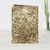 Rustic Bourgondië Goud Damast Moslim Bruiloft (Achterkant)