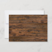 Rustic Bourgondië Lichten Bruiloft RSVP Kaart (Achterkant)