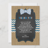 Rustic Boy Baby shower gedicht dank je wel Bedankkaart (Voorkant)