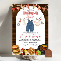 Rustic Boy babyQ baby shower uitnodiging