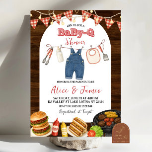 Rustic Boy babyQ baby shower uitnodiging