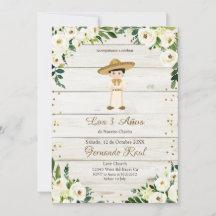 Rustic Boy Invitaciones Tres Anos
