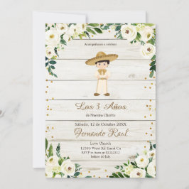 Rustic Boy Invitaciones Tres Anos Kaart