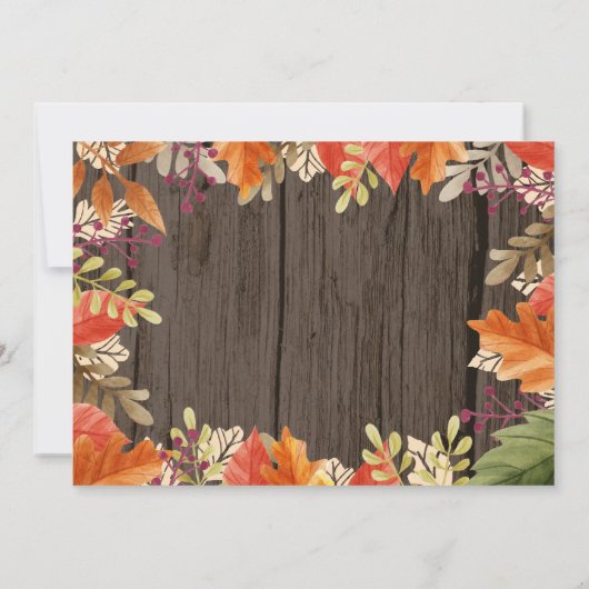 Rustic Boy Pumpkin Herfst Birthday Uitnodiging (Achterkant)