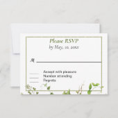 Rustic Branch Greenery Response Kaart (Voorkant)