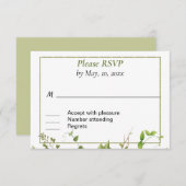 Rustic Branch Greenery Response Kaart (Voorkant / Achterkant)