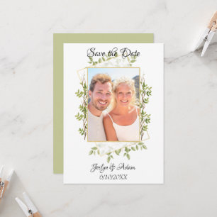 Rustic Branch Greenery Wedding Invitation Kaart