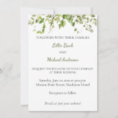 Rustic Branch Greenery Wedding Invitation Kaart (Voorkant)