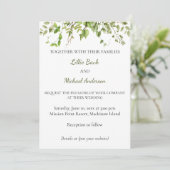 Rustic Branch Greenery Wedding Invitation Kaart (Staand voorkant)