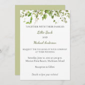 Rustic Branch Greenery Wedding Invitation Kaart (Voorkant / Achterkant)