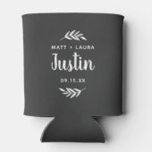 Rustic Branch Groomsman | Bewerkbare kleuren Blikjeskoeler (Achterkant)