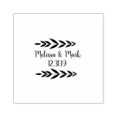 Rustic Branch Heart Initiaal Wedding Rubberstempel (Afrduk)