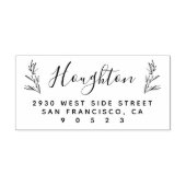 Rustic Branches Hand Scripted Return-adres Rubberstempel (Afrduk)