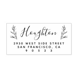 Rustic Branches Hand Scripted Return-adres Rubberstempel