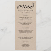Rustic Branches Menu Kaart Kraft (Voorkant)
