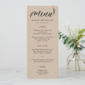 Rustic Branches Menu Kaart Kraft (Staand voorkant)