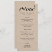 Rustic Branches Menu Kaart Kraft (Voorkant / Achterkant)