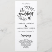Rustic Branches Wedding Ceremony Program Programmakaart (Voorkant)
