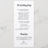 Rustic Branches Wedding Ceremony Program Programmakaart (Achterkant)