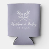 Rustic Branches Wedding Monogram | LILA Blikjeskoeler (Voorkant)