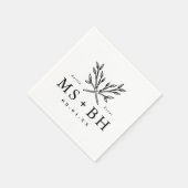 Rustic Branches Wedding Monogram Servet (Hoek)
