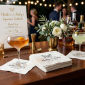 Rustic Branches Wedding Monogram Servet