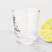 Rustic Branches Wedding Monogram Shot Glas (Rechts)