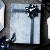 Rustic Branding | Dustblauw Zilverhout Plank Cadeaupapier