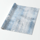 Rustic Branding | Dustblauw Zilverhout Plank Cadeaupapier (Uitgerold)