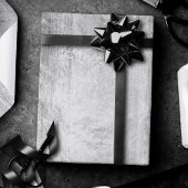 Rustic Branding | Zilver Faux Wood Grain White Cadeaupapier