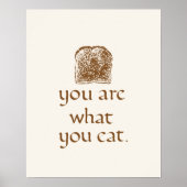 Rustic Bread Art with Handwritten Calligraphy Poster (Voorkant)