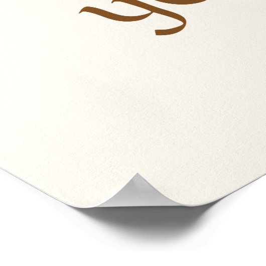 Rustic Bread Art with Handwritten Calligraphy Poster (Hoek)