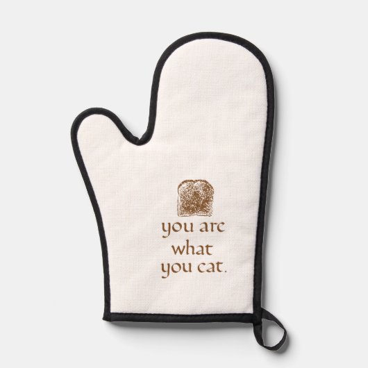 Rustic Bread & Handwritten Text Oven Mitt Ovenwant (Voorkant)