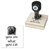 Rustic Bread & Handwritten Text Rubber Stamp Rubberstempel (Gestempeld)