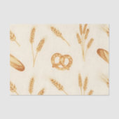 Rustic Bread & Wheat Seamless Pattern Tissuepapier (Voorkant)
