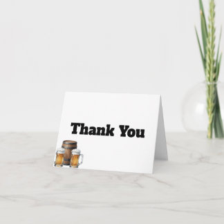 Rustic Brewery Baby & Bridal Shower Thank You Card Bedankkaart