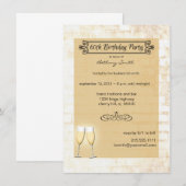 Rustic Brick 60th Birthday Party Invitation Kaart (Voorkant / Achterkant)
