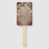 Rustic Brick  Lightbulb Wedding Programme Handwaaier (Achterkant)