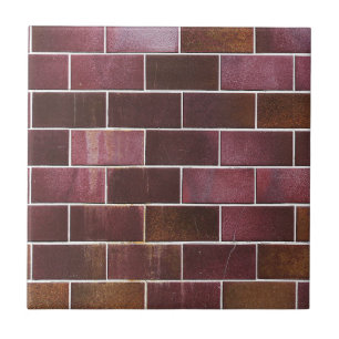 Rustic Brick Red Tile Textielpatroon Tegeltje