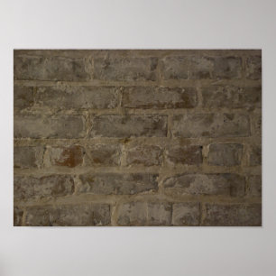Rustic Brick Wall Poster