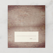 Rustic Brick Wedding Plaatskaartje (Buitenkant ongevouwen)