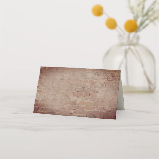 Rustic Brick Wedding Plaatskaartje (Achterkant)