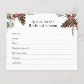 Rustic Bridal Advice Kaart | Plaid & Pinecones (Voorkant)