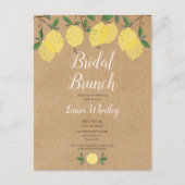 Rustic Bridal Brunch Lemon Vrijgezellenfeest Aankondigingskaart (Voorkant)