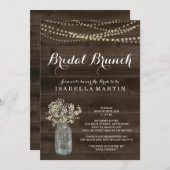 Rustic Bridal Brunch Uitnodiging (Voorkant / Achterkant)