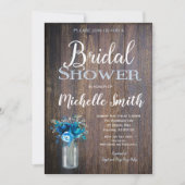 Rustic Bridal Shower Invitation, Rustic, Floral Kaart (Voorkant)