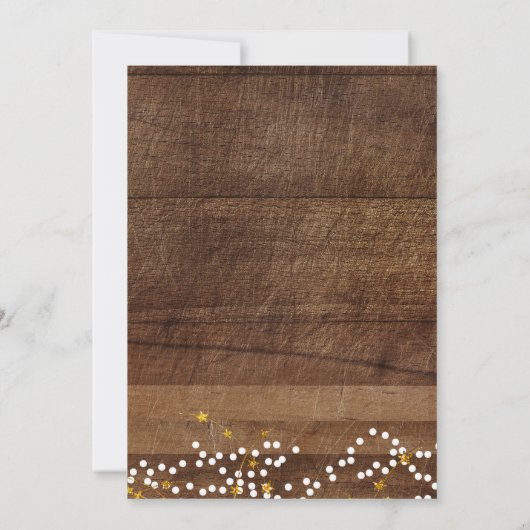 Rustic Bridal Shower Invitation Sunflower Kaart (Achterkant)