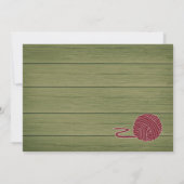 Rustic Bridal Shower Invitation - Yarn Thema Kaart (Achterkant)