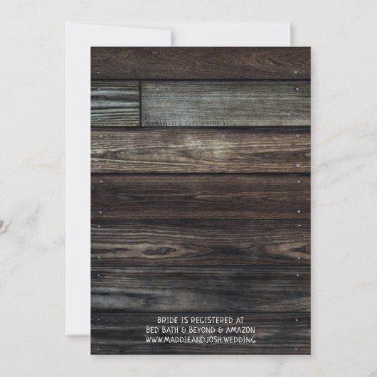 Rustic Bridal Shower Mason Jar Lights Boho Floral  Kaart (Achterkant)