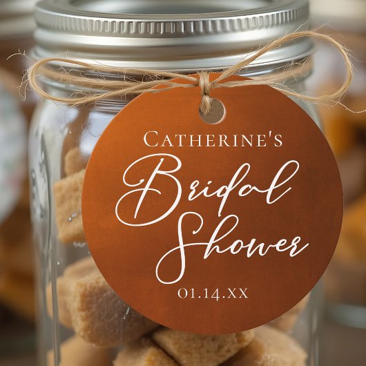 Rustic Bridal Shower Personalized Party Bedankjes Labels